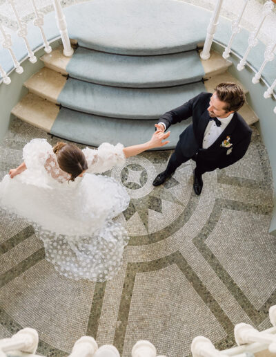 Dancing Bride and Groom at Hawkstone Hall