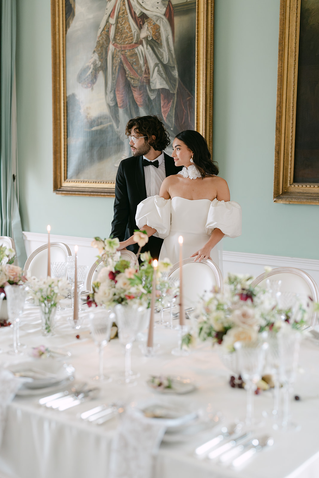 Birdsall House A bride and groom at Birdsall House
