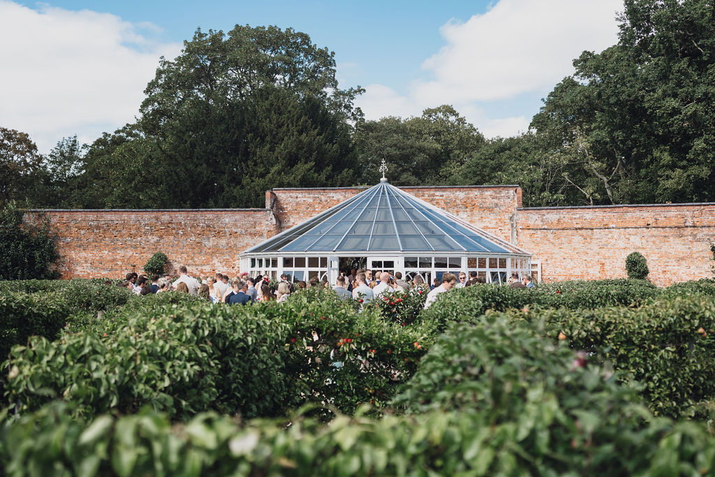 the-orangery-combermere-wedding-planner-shropshire A colour image of the orangery at Combermere Abbey in Shropshire on a summers day.