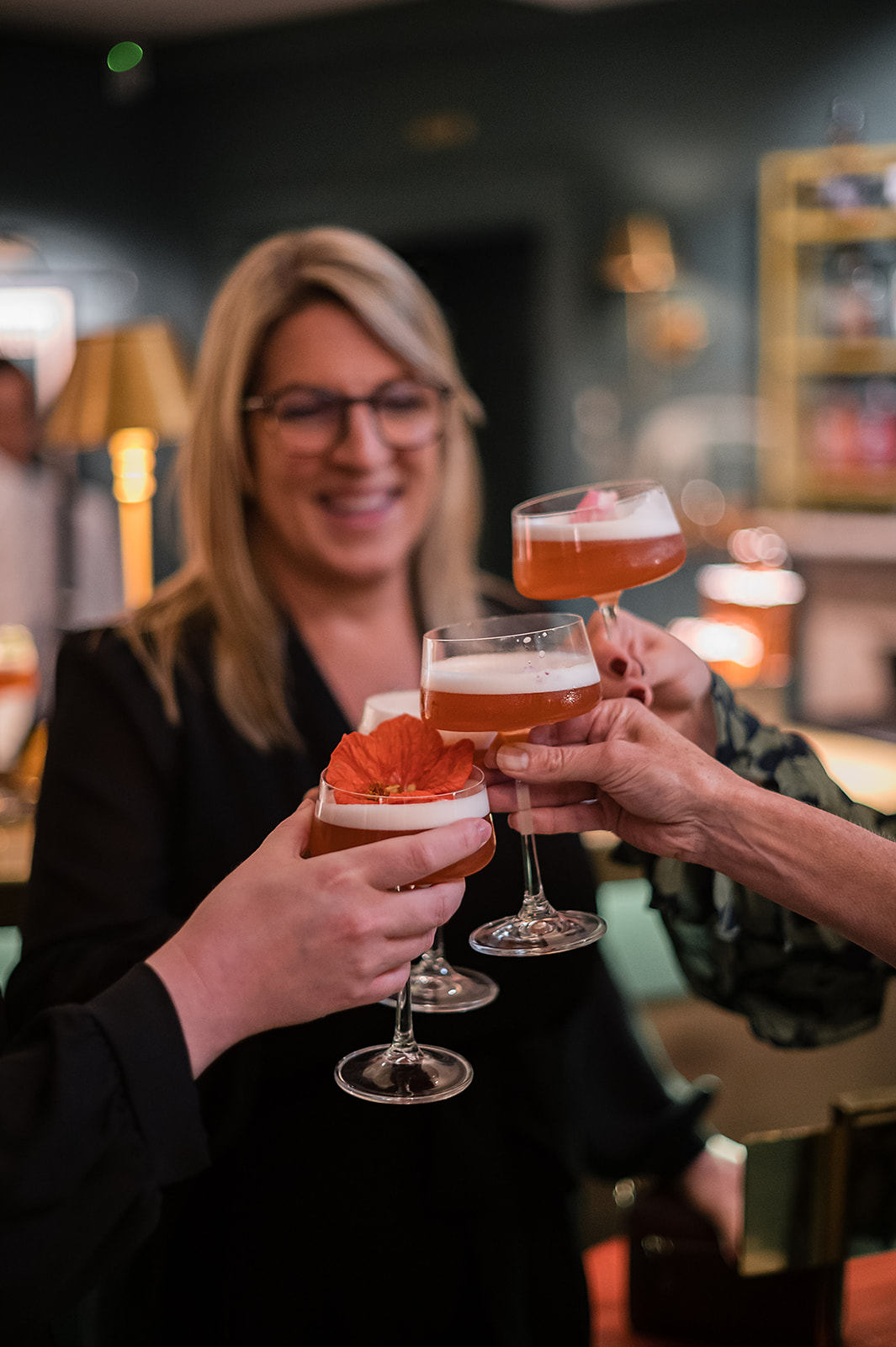 A colour image of fresh spring wedding flowers at a wedding planned by Soiree Studio.