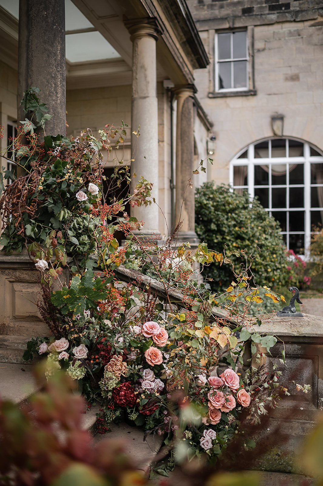 A colour image of beautiful hand embroidered wedding stationery by Soiree Studio.