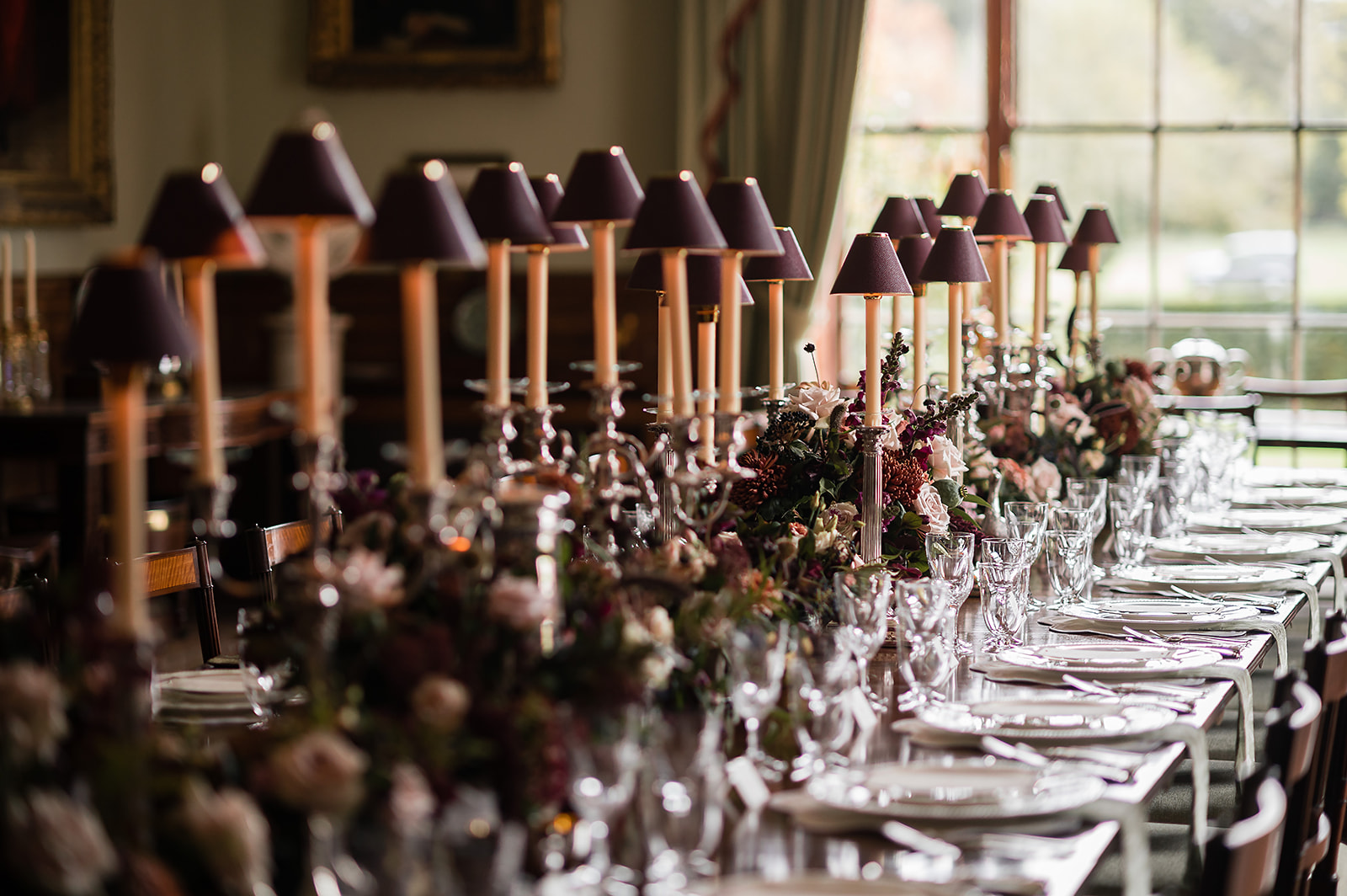 Birdsall House - birds eye view of the exclusive use UK wedding venue.