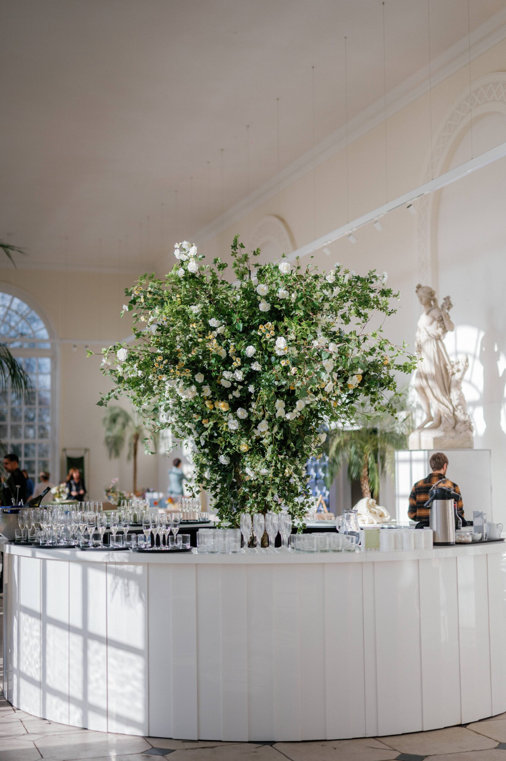 Kew gardens wedding venue near london with a telescope designed by Soir&eacute;e Studio and Fleur de La Couture.