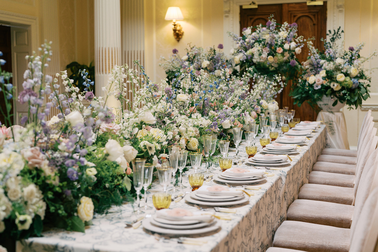 A colour image of a wedding at Hedsor house planned by Soiree Studio Uk wedding planner.